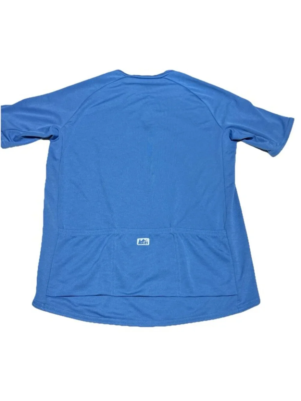 REI CO-OP Cycling Jersey Blue Short Sleeve 1/4 3 Pocket Bike Shirt Men’s Size M